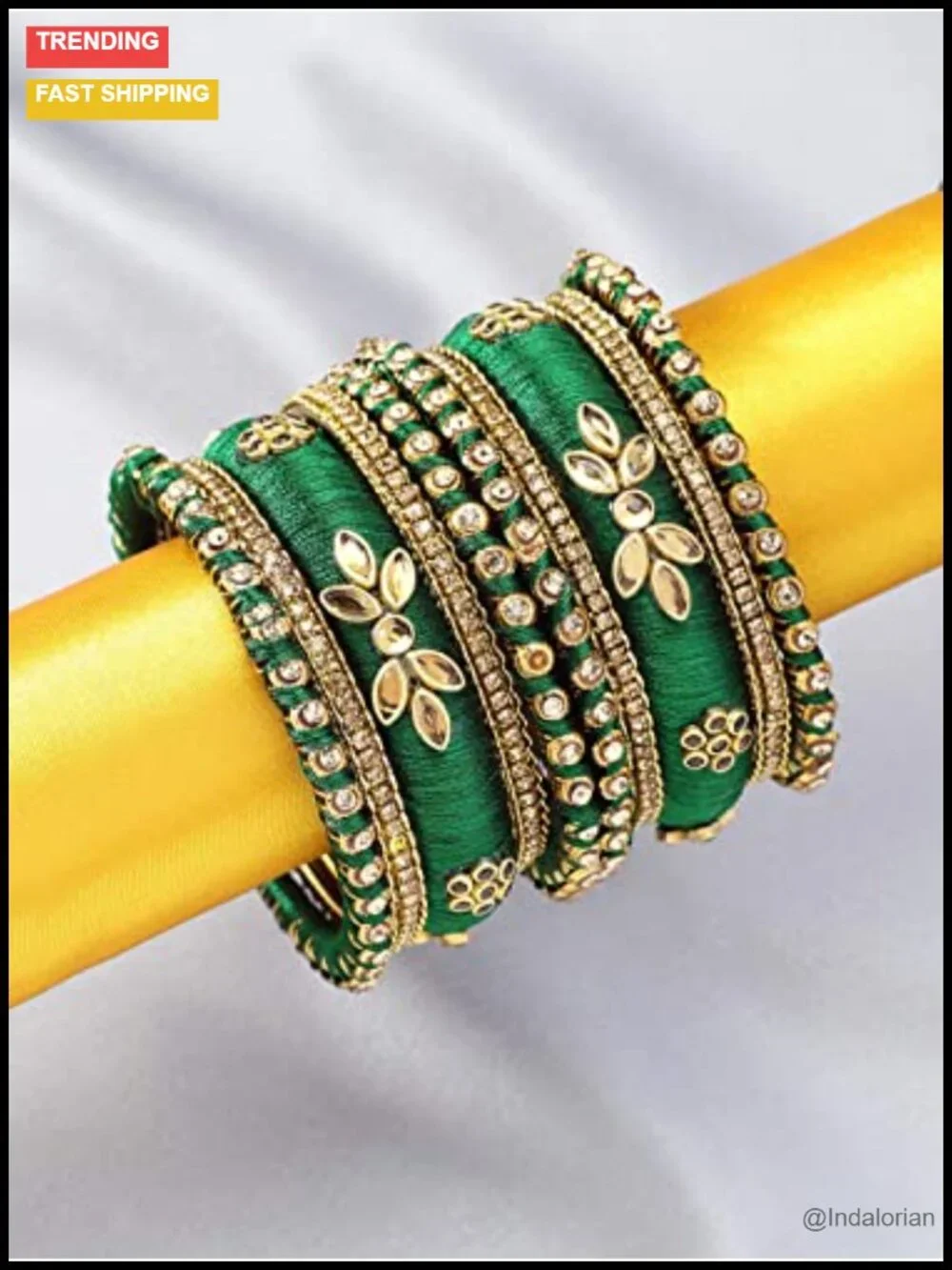 Handcrafted Silk Thread Bangle Set Traditional Indian Wedding Jewelry Gift